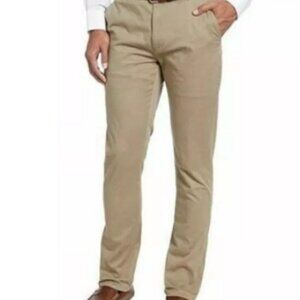 Kirkland Signature Men's Chino Pant Tailored Fit Straight Leg Size 36/30 Khaki